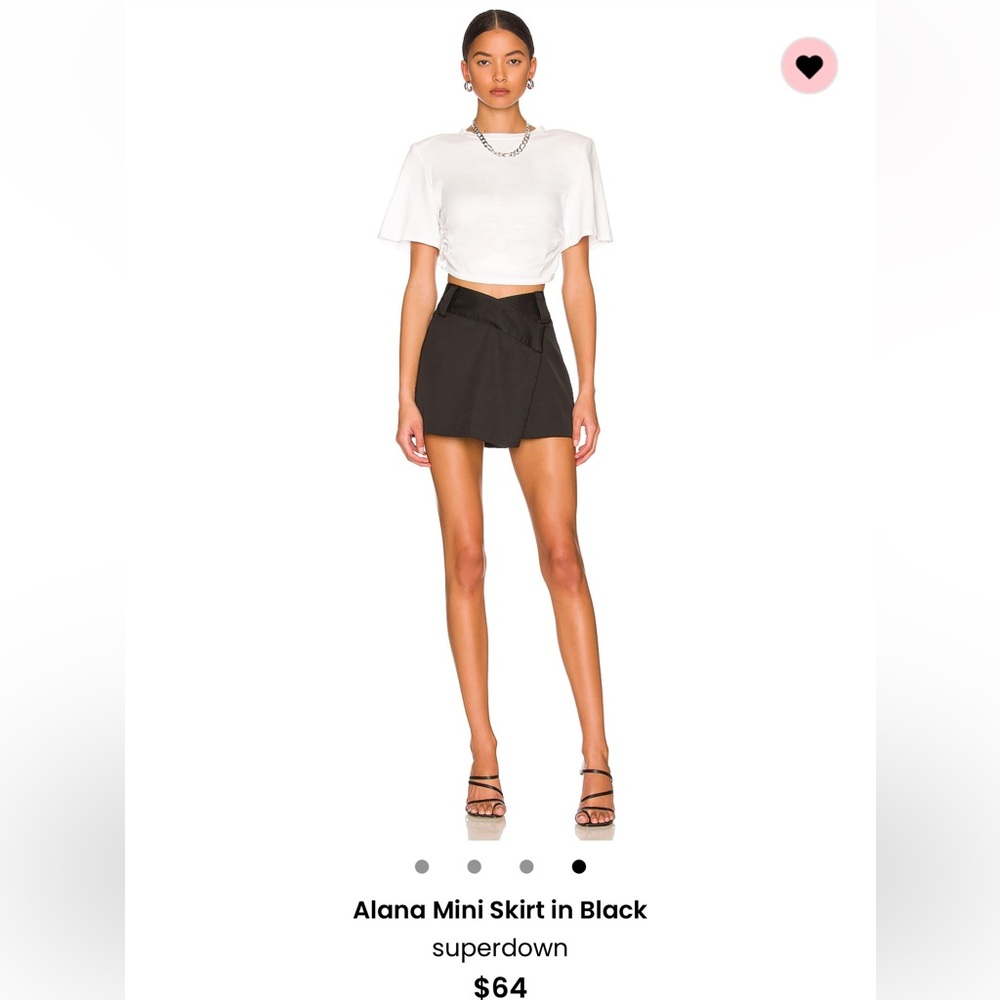 Superdown Black Wrap Mini Skirt for Cocktail